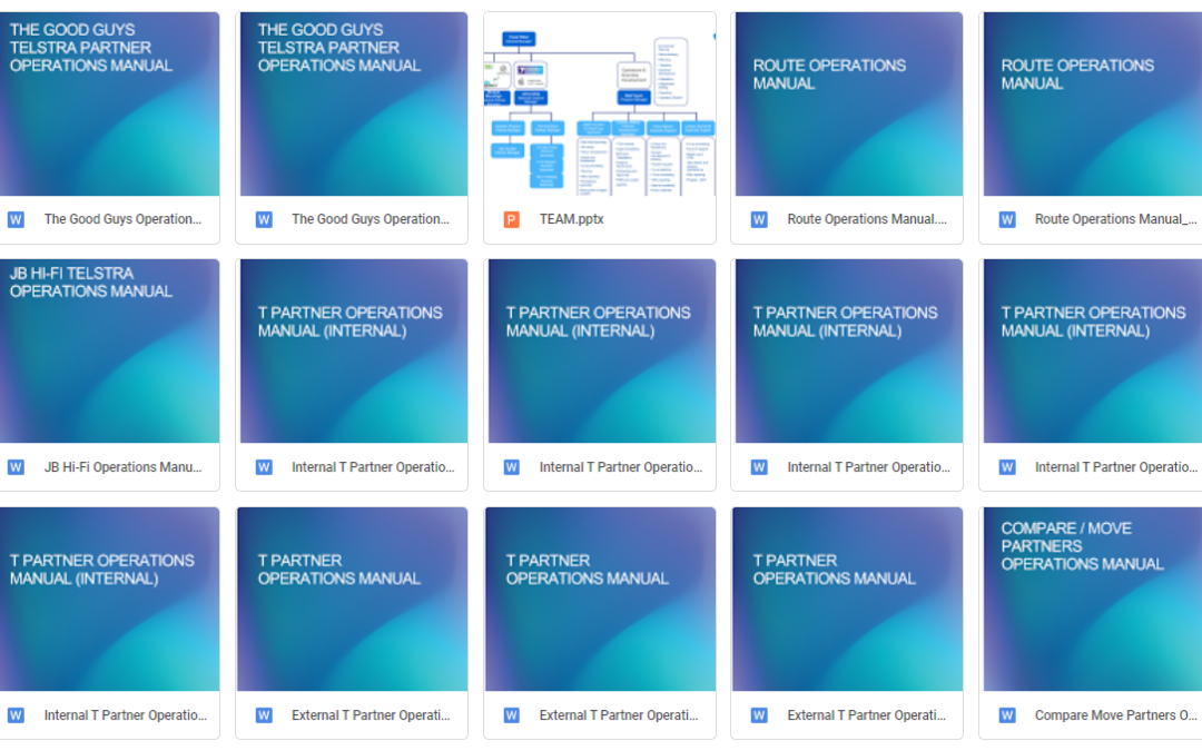 Telstra: suite of externally-facing operations manuals & welcome pack