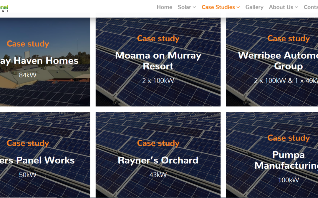 Case studies x 18: Solar Panel Options, for Mity Digital